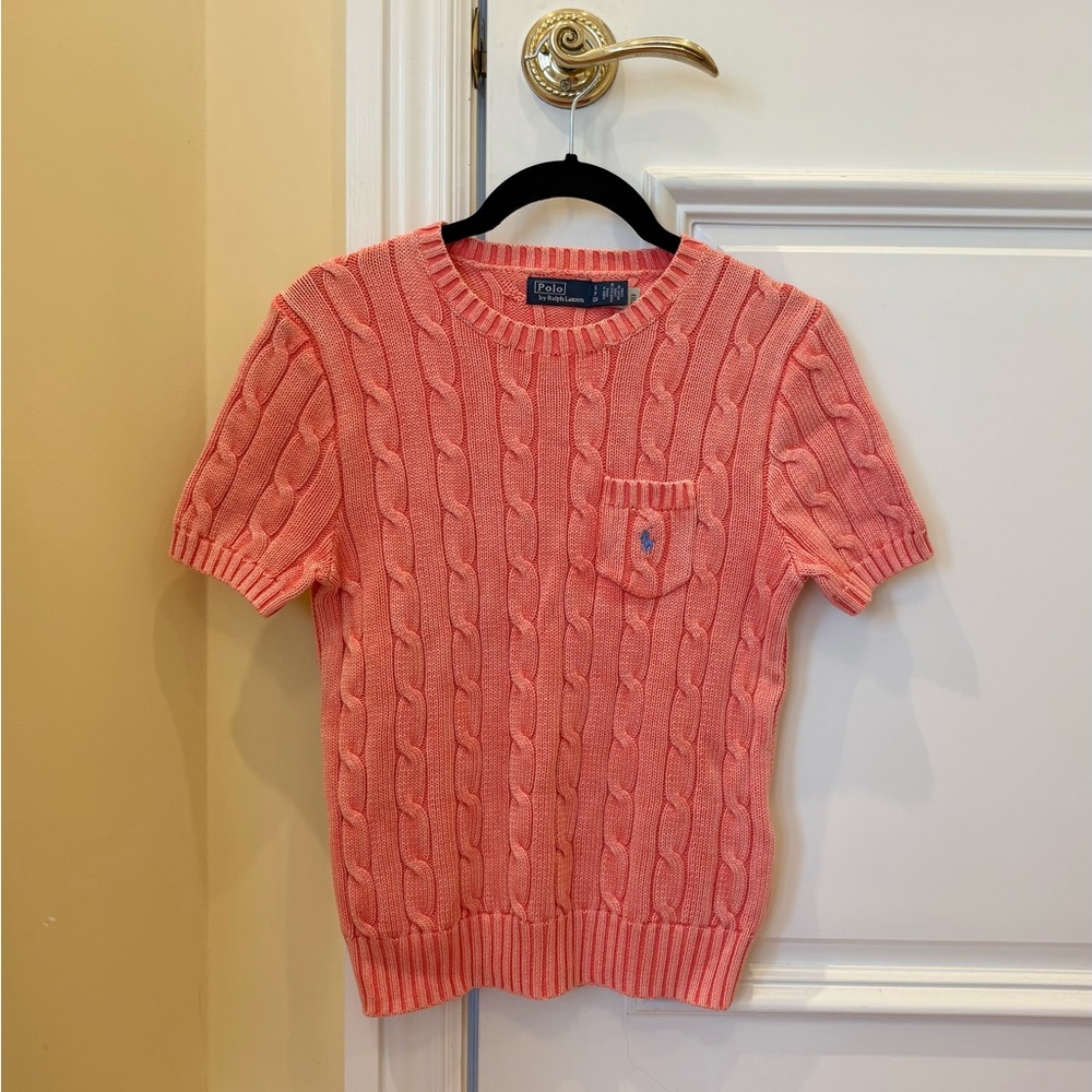 Polo by Ralph Lauren Coral Cable Knit Sweater